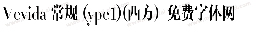 Vevida 常规 (ype1)(西方)字体转换